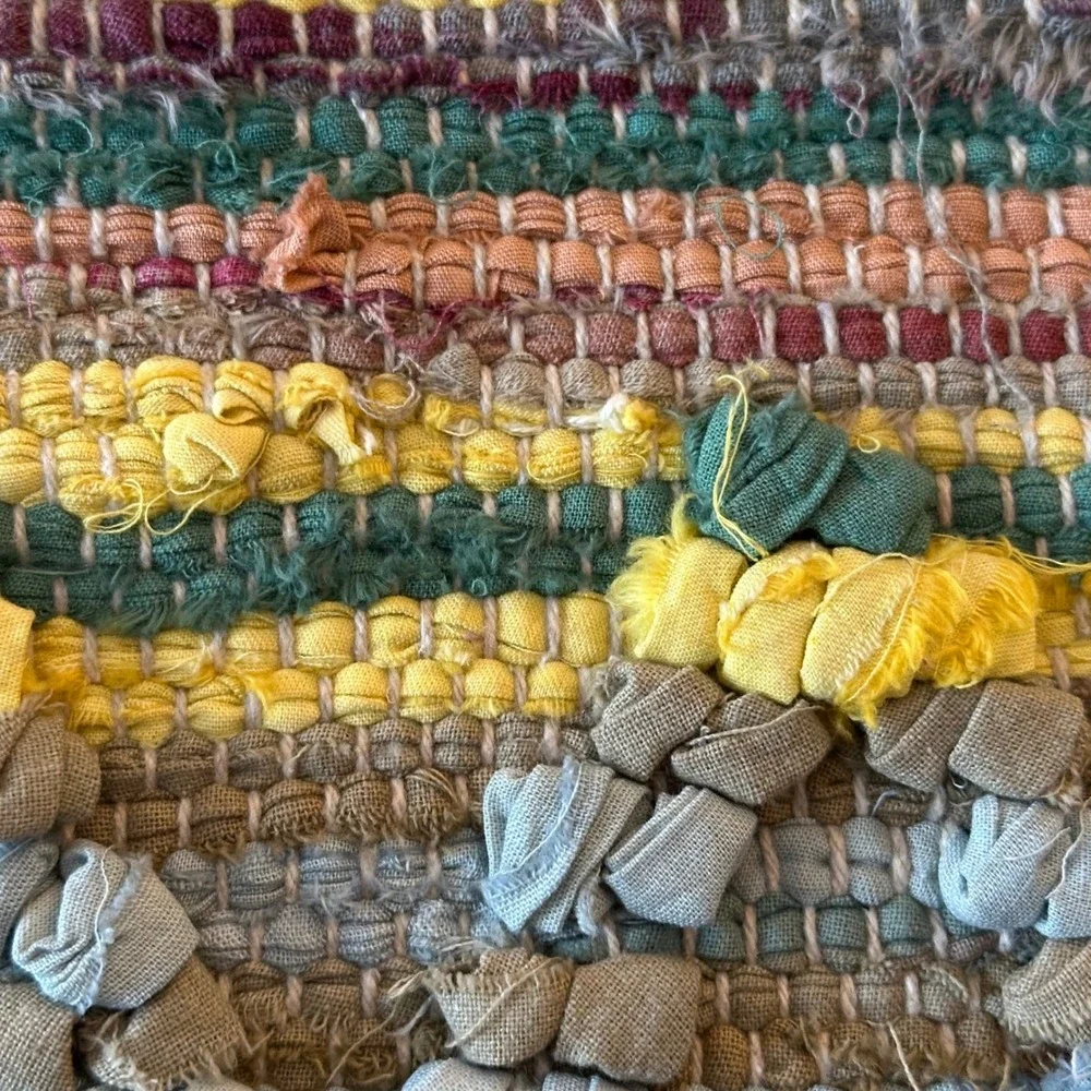 Handmade Cotton Rag Rug Kilim Southwestern Geometric Multicolor Pillow Sham Boho